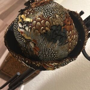 One of a kind feather hat